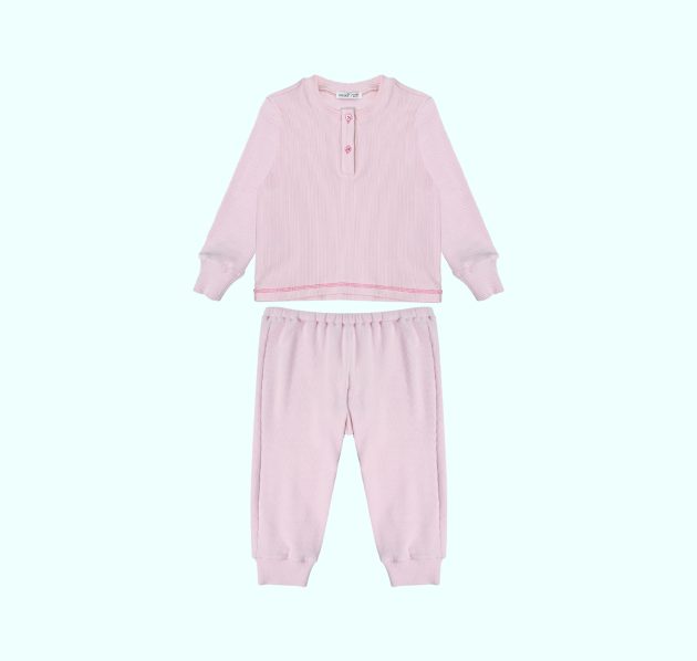 Ensemble pyjama en 100% coton rose