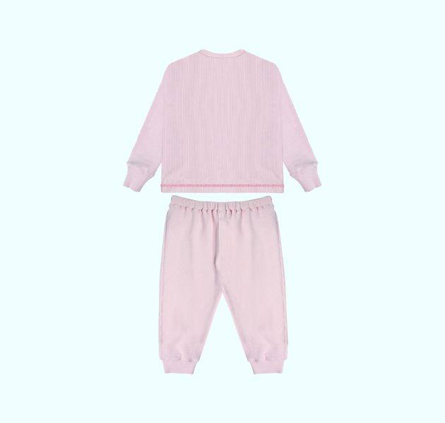 Ensemble pyjama en 100% coton rose – Image 3