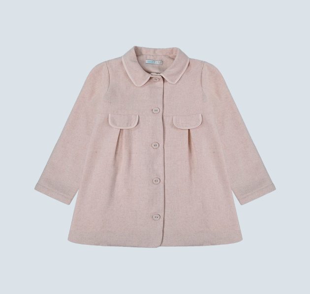 Manteau pour fille en tissu lainage