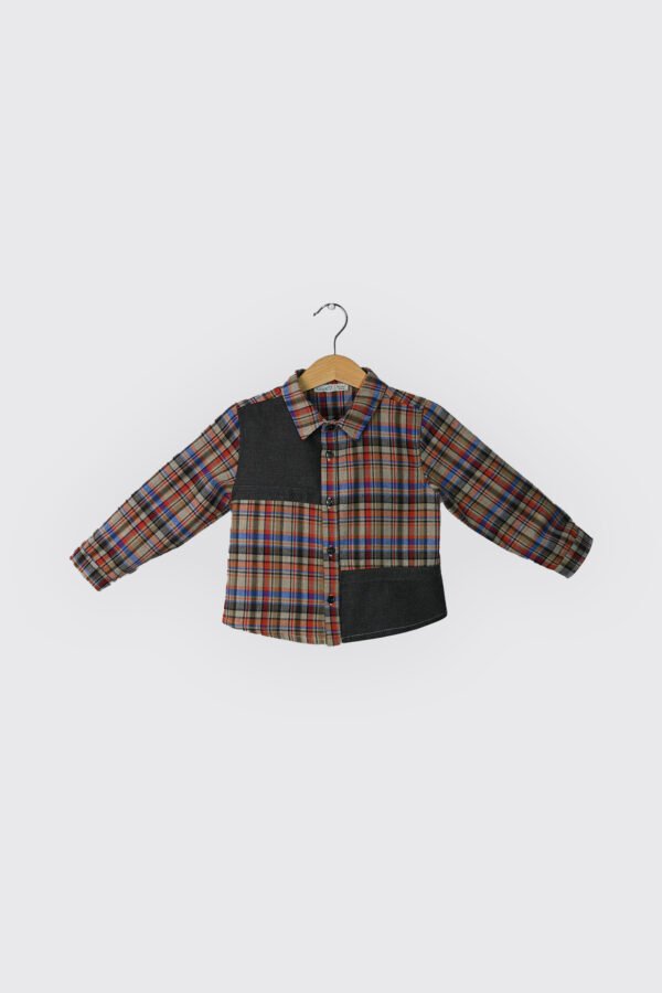 Chemise en tissu à carreau 100% coton