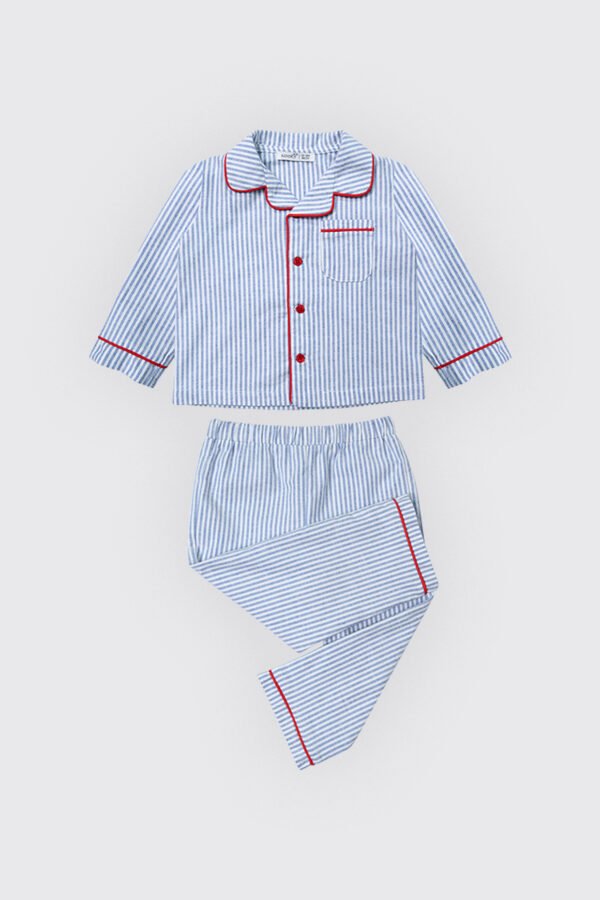 Ensemble pyjama rayé bleu