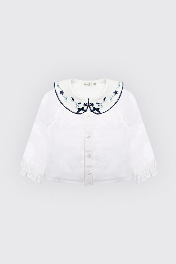 Chemise bébé fille avec col large