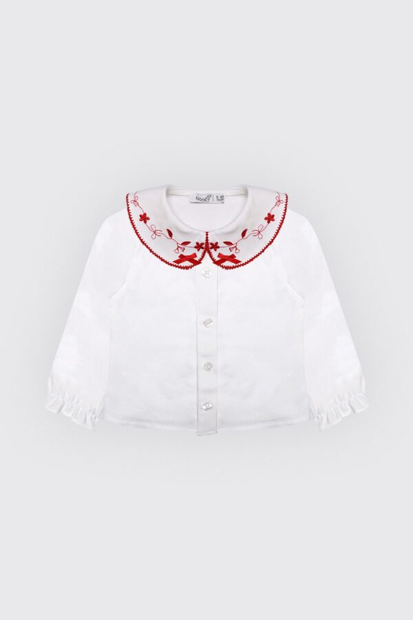 Chemise bébé fille avec col large