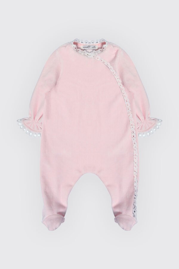 Pack dort bien rose grenouillère, moufles & Bonnet