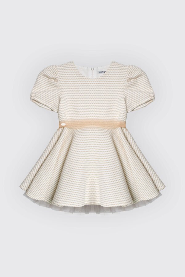 Robe de cérémonie en piqué beige