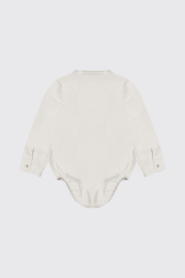 Chemise body off-white à col officie – Image 2