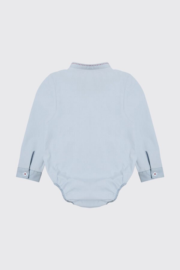 Chemise body ciel à col officie – Image 2