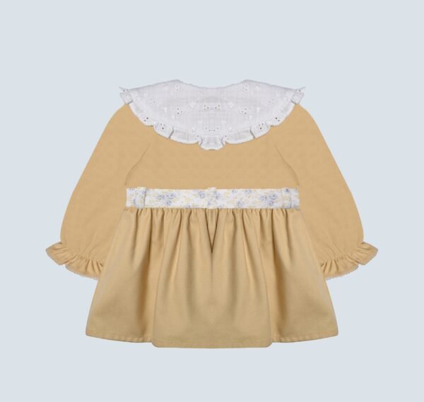 Robe en tissu jaune pour fille – Image 3