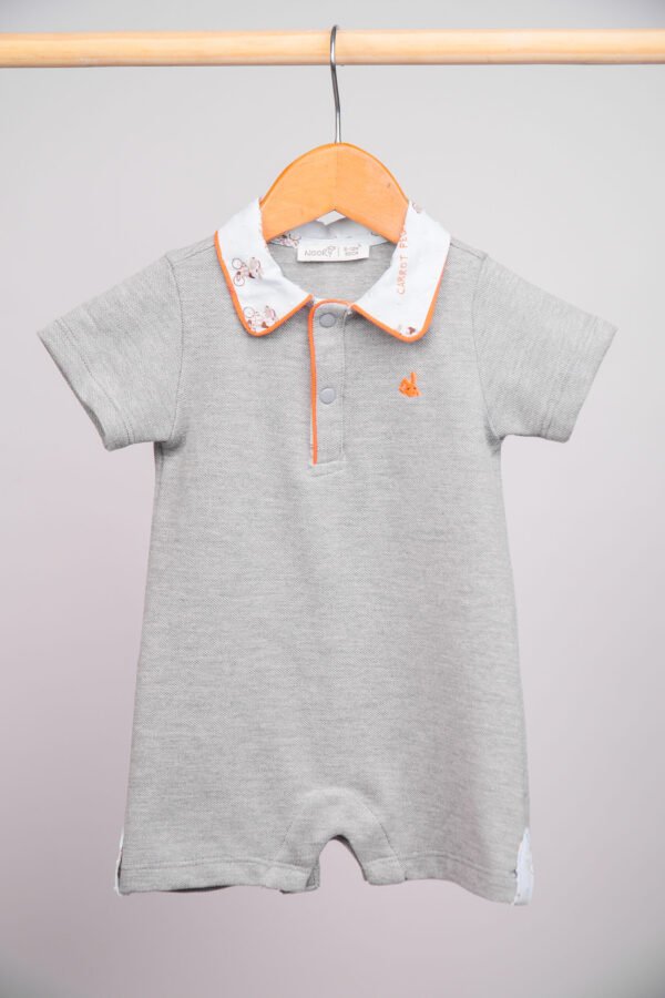 Combinaison short gris pour bébé garçon