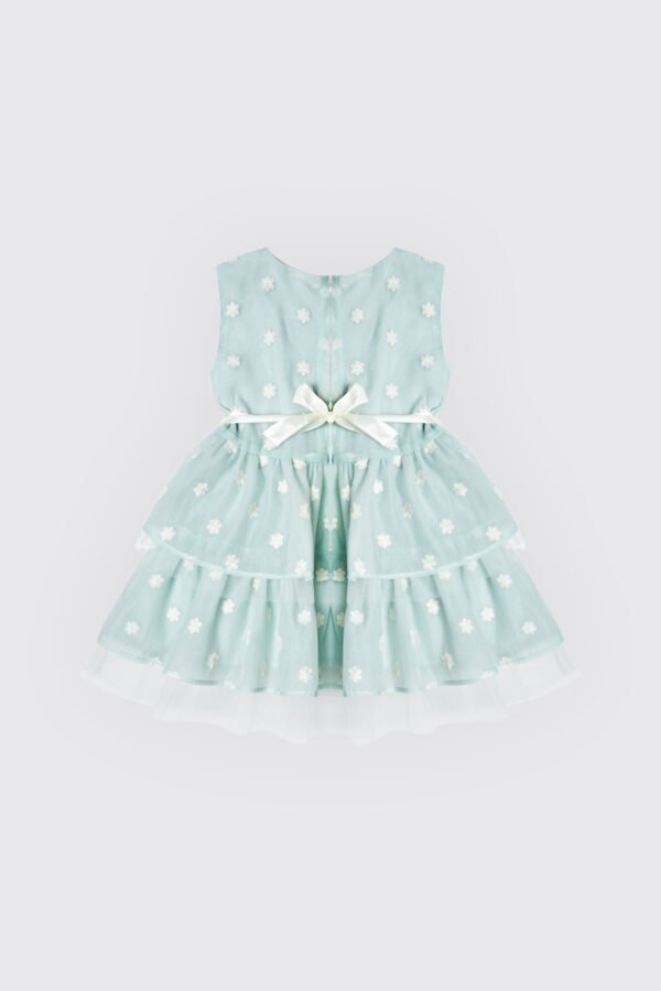 Robe vert ciel en organza légère – Image 2