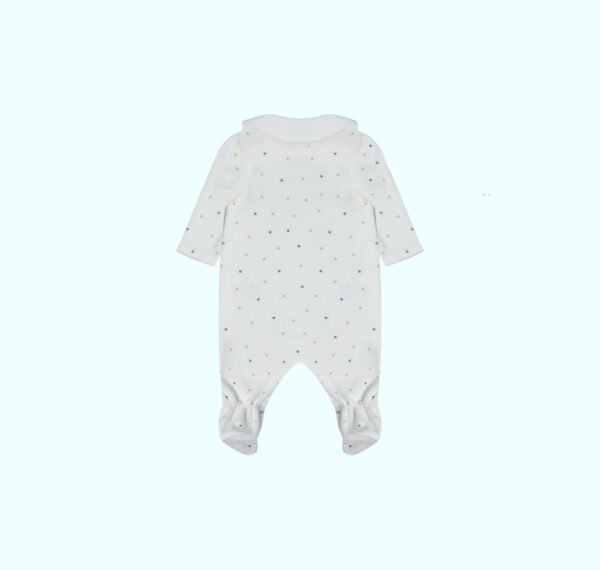 Pack dort bien bleu avec étoile grenouillère, moufles & Bonnet – Image 2