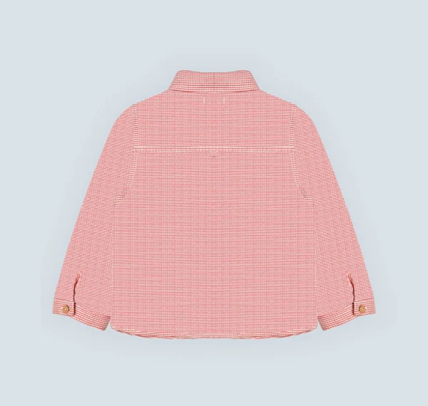 Chemise pour garçon en petits carreaux rouges – Image 3