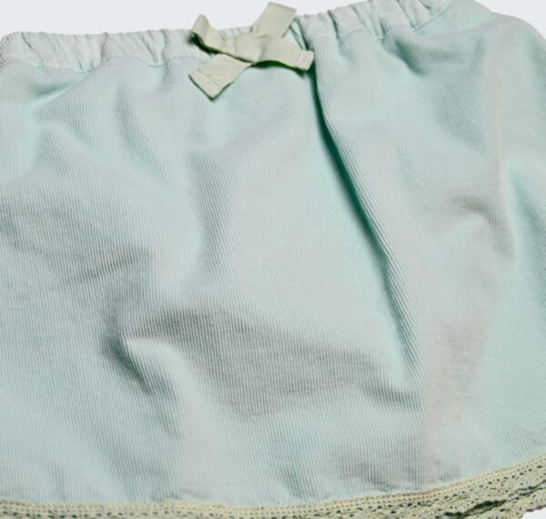 Jupe cloche verte en velour – Image 2