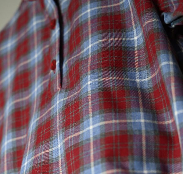 Chemise body  col chemisier en tissu à carreau – Image 3