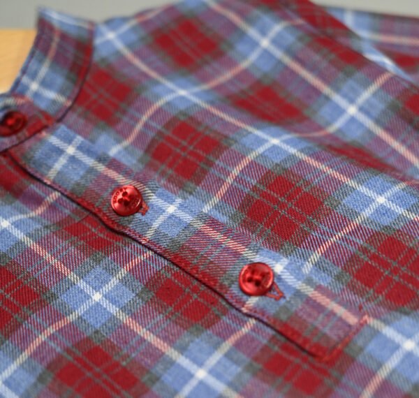 Chemise body  col chemisier en tissu à carreau – Image 2