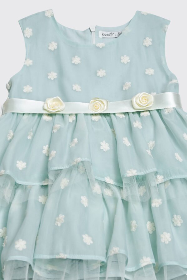 Robe vert ciel en organza légère – Image 3