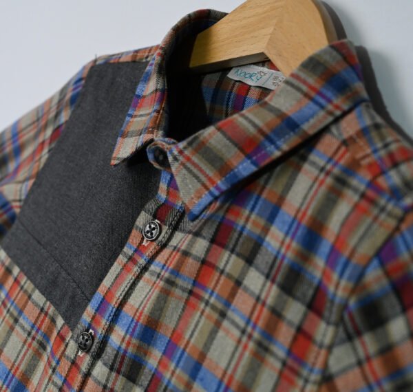 Chemise en tissu à carreau 100% coton – Image 2