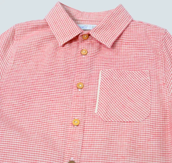 Chemise pour garçon en petits carreaux rouges – Image 2