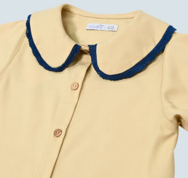 Chemise jaune pour fille. – Image 3