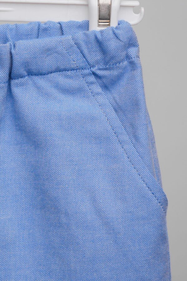 Short bleu pour garçon 100 % coton – Image 3