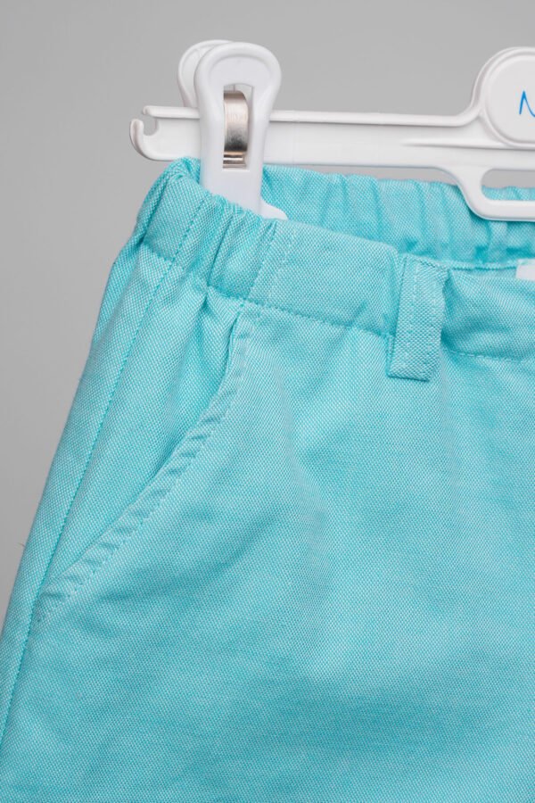 Short vert pour garçon 100 % coton – Image 3