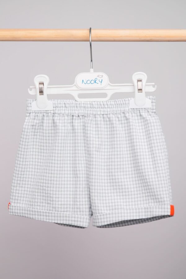 Ensemble T-shirt et short vichy pour bébé garçon 100% coton – Image 2