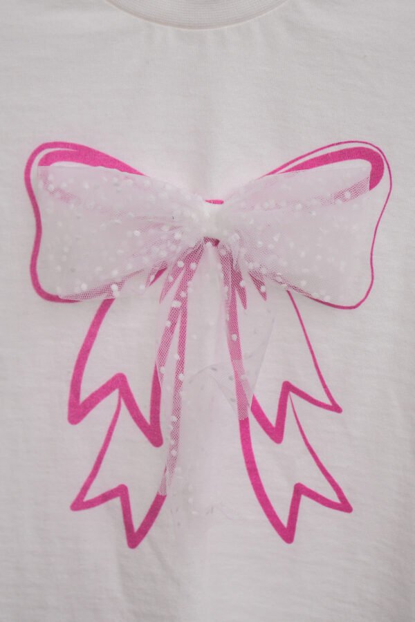 T-shirt pour filles avec manches volantées – Image 2