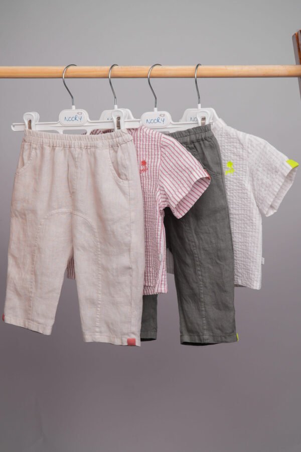 chemise pour bébé garçon demi-manches rayé rouge – Image 5