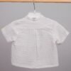 chemise pour bébé garçon demi-manches rayé beige – Image 3