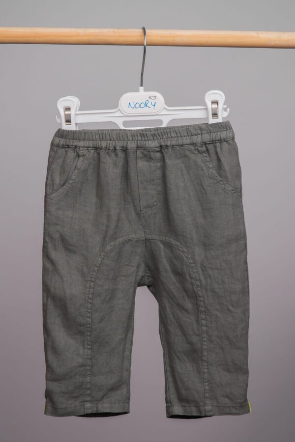 Pantalon en lin kaki pour bébé garçon