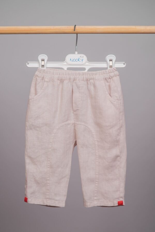 Pantalon en lin beige pour bébé garçon
