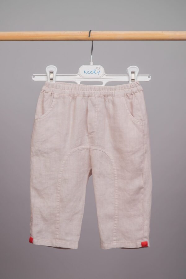 Pantalon en lin beige pour bébé garçon