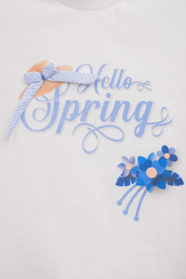T-shirt pour filles avec manches volantées – Image 2