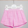 Ensemble lin rose haut à volants & short ceinturé – Image 3
