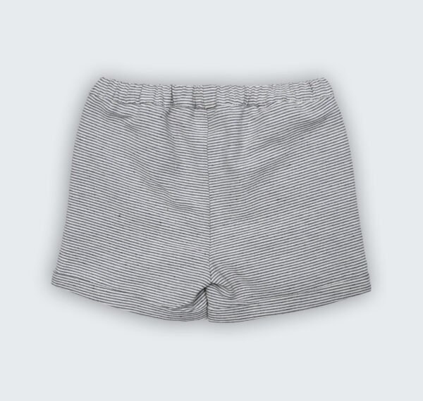 Short à rayures, 100% coton avec ceinture élastique réglable – Image 2