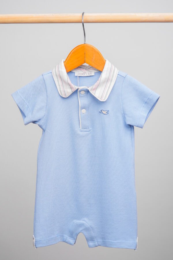 Combinaison short bleu pour bébé garçon