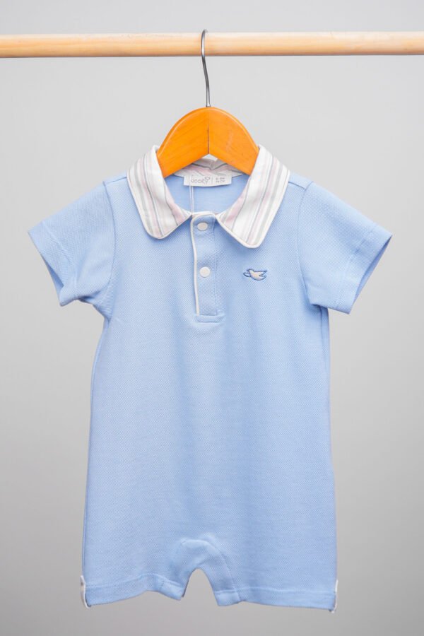 Combinaison short bleu pour bébé garçon