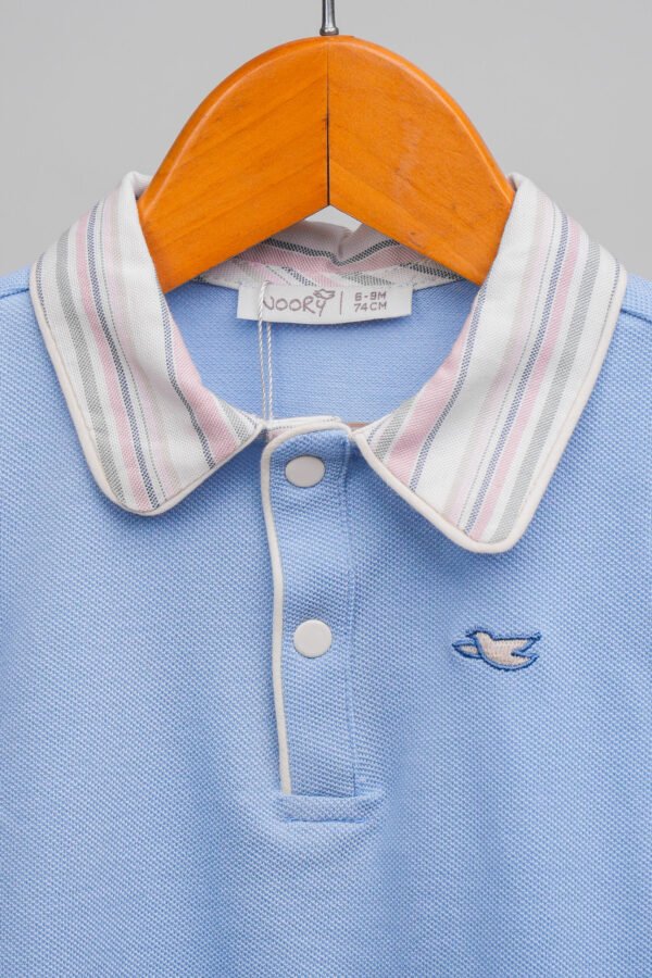 Combinaison short bleu pour bébé garçon – Image 2