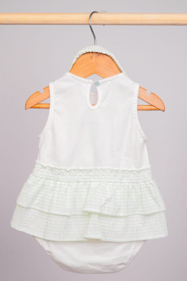 Barboteuse bébé fille  I Love Summer blanc & vert pastel – Image 3