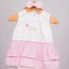 Barboteuse bébé fille Summer is Here  blanc & rose à carreaux
