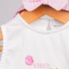 Barboteuse bébé fille Summer is Here  blanc & rose à carreaux – Image 2