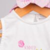 Barboteuse bébé fille Summer is Here  blanc & rose à carreaux – Image 2