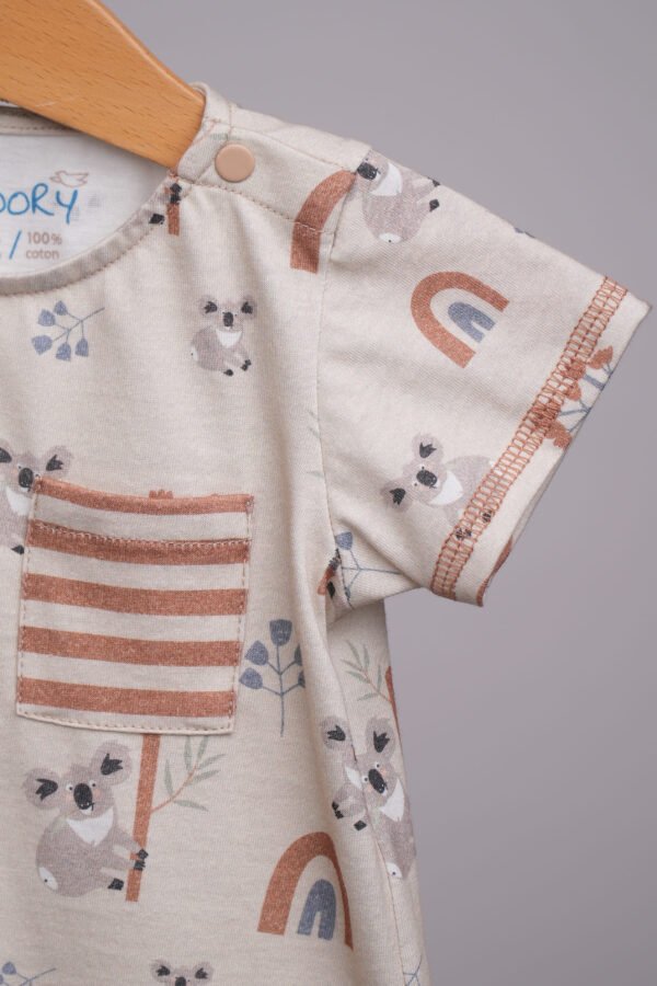 Pack de naissance 3 pièces  + Pochette – Motifs Koala, Rayures & Naturel – Image 3