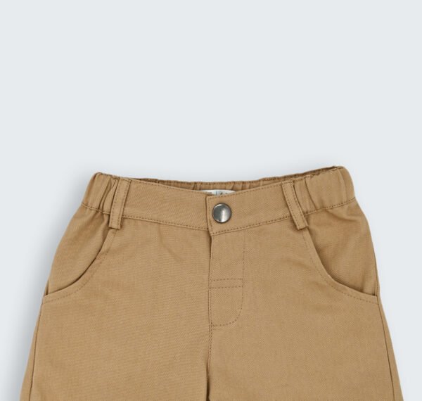 Short en gabardine de coton à élastique réglable – Image 2