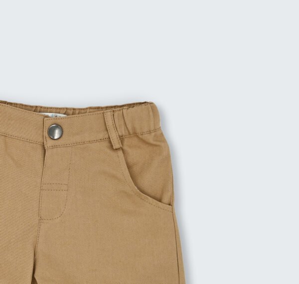Short en gabardine de coton à élastique réglable – Image 3