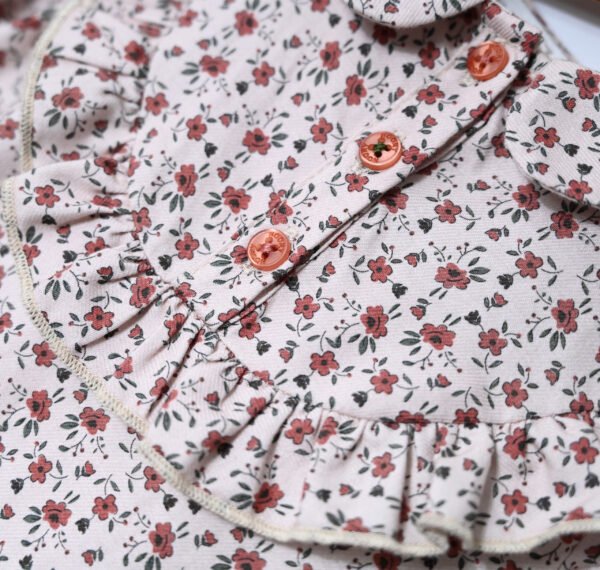 Chemise body col claudine, en tissu imprimé fleur 100% coton – Image 2